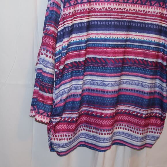 Alfred Dunner Pullover Women Size L Multicolor Blouse - Picture 8 of 14